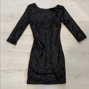 Tobi 3/4 sleeve sequin dress